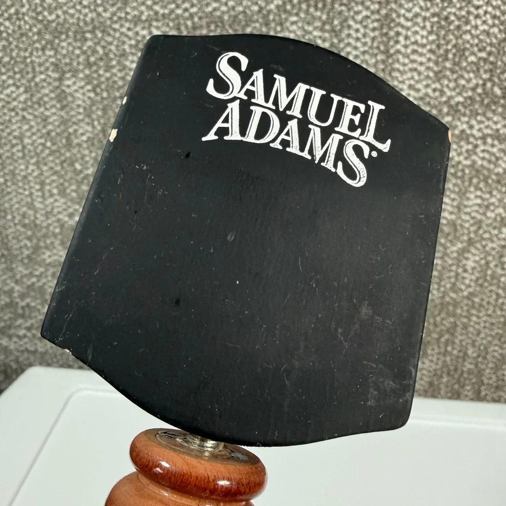 Samuel Adams Limited Edition Beer Tap Handle Wood Chalkboard Brown Black Barware